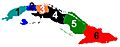 Cuba Map Colors ProvinciasRev wNumbs