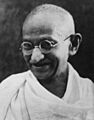 Gandhi smiling