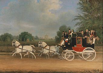Archivo:James Pollard - The London-Faringdon Coach passing Buckland House, Berkshire - Google Art Project