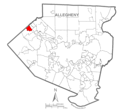 Map of Crescent Township, Allegheny County, Pennsylvania Highlighted.png