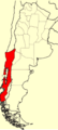 Mapa Eupsophus calcaratus