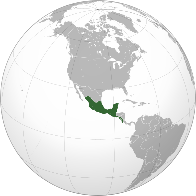 Archivo:Mesoamerica (orthographic projection) with borders