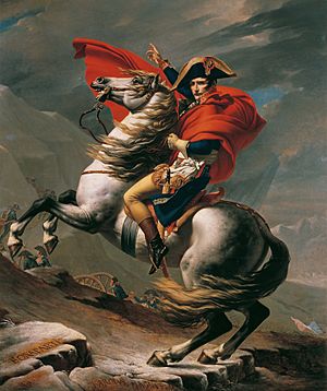 Archivo:Napoleon at the Great St. Bernard - Jacques-Louis David - Google Cultural Institute