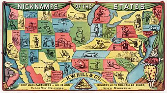 Archivo:Nicknames of the states, 1884