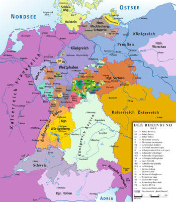 Archivo:Rheinbund 1812, political map