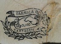 Archivo:Sello o Marca de la fábrica de Cerámica de La Amistad. Cartagena. S XIX