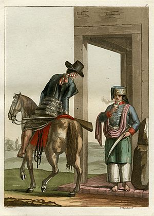 Archivo:Soldados de la playa oriental de La Plata Ferrario Bonatti 1821