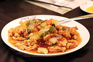 Archivo:Tangsuyuk (Korean Chinese sweet and sour pork)