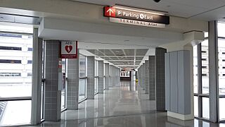 Terminal A walkway to parking garage, PHL
