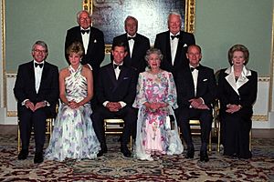 Archivo:The Queen and her Prime Ministers 27 July 1992 (7139078251)