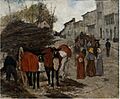 The arrival of the carts (1881), by Giovanni Fattori