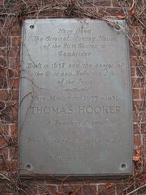 Archivo:Thomas Hooker plaque, Cambridge - IMG 2950