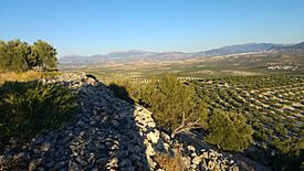 Cerro de las Atalayas y vista de la campiña de Jaén