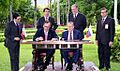 1994. Septiembre 6. Encuentro de Rafael Caldera con el presidente de Colombia, Ernesto Samper en La Casona