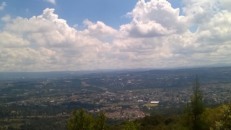 Air view of Panotla, Tlaxcala