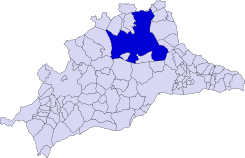 Localización de Antequera respecto a la provincia de Málaga
