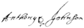 Anthony Johnson Clerical Signature