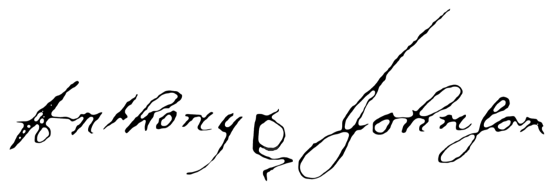 Anthony Johnson Clerical Signature