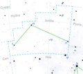 Antlia constellation map
