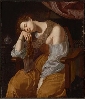 Archivo:Artemisia-Gentileschi-Magdalena-penitente-kimbell-883x1024