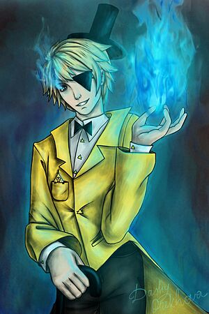 Archivo:Bill Cipher human by LadyCold