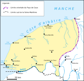 Mapa del país de Caux