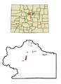 Clear Creek County Colorado Incorporated and Unincorporated areas Georgetown Highlighted