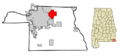 Houston County Alabama Incorporated and Unincorporated areas Webb Highlighted