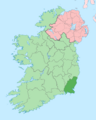 Island of Ireland location map Wexford
