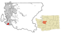 King County Washington Incorporated and Unincorporated areas Lakeland South Highlighted