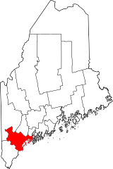 Map of Maine highlighting Cumberland County.svg