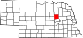Map of Nebraska highlighting Boone County