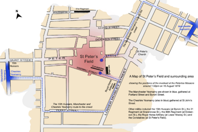 Archivo:Map of Peterloo Massacre