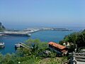 Motrico, vista del nuevo muelle de abrigo.
