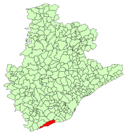 Extensión del término municipal en la provincia de Barcelona