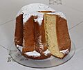 Pandoro with slice
