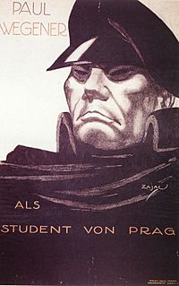 Archivo:Paul Wegener als Student von Prag, Filmplakat 1913