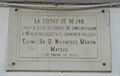 Placa Nicomedes Martín Mateos Béjar 1922
