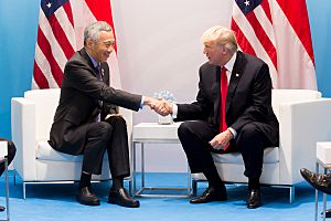 Archivo:President Donald J. Trump and Prime Minister Lee Hsien Loong at G20, July 8, 2017