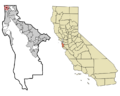 San Mateo County California Incorporated and Unincorporated areas Broadmoor Highlighted