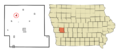 Shelby County Iowa Incorporated and Unincorporated areas Earling Highlighted