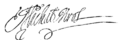Signature of Miachel Korybut Wiśniowiecki