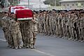 Sundown ceremony at Kandahar Air Field, Afghanistan, July 17, 2009