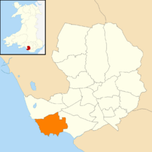 Wales Bridgend Community Porthcawl map.svg