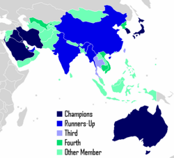 Archivo:World Map FIFA2 AFC Asian Cup Record