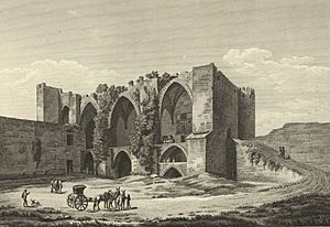 Archivo:1806-1820, Voyage pittoresque et historique de l'Espagne, tomo II, Ruinas del palacio de Alfonso el Sabio (cropped)