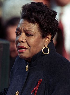 Angelou at Clinton inauguration (cropped 2).jpg
