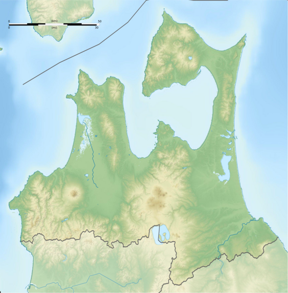 Aomori-ken géolocalisation relief