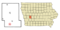 Audubon County Iowa Incorporated and Unincorporated areas Brayton Highlighted