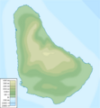 Barbados physical map